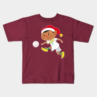 Senegal football Christmas elf. Football World Cup soccer t-shirt Kids T-Shirt
